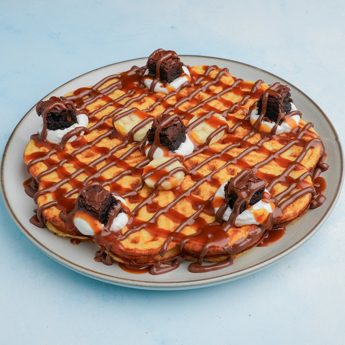 chocolate banana waffles