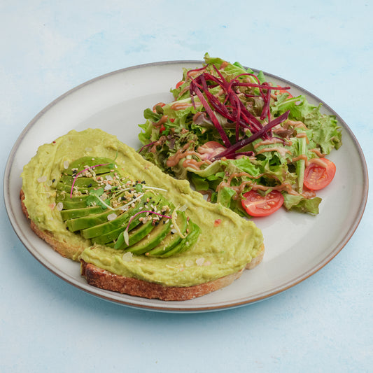 avocado toast with sliced avocado
