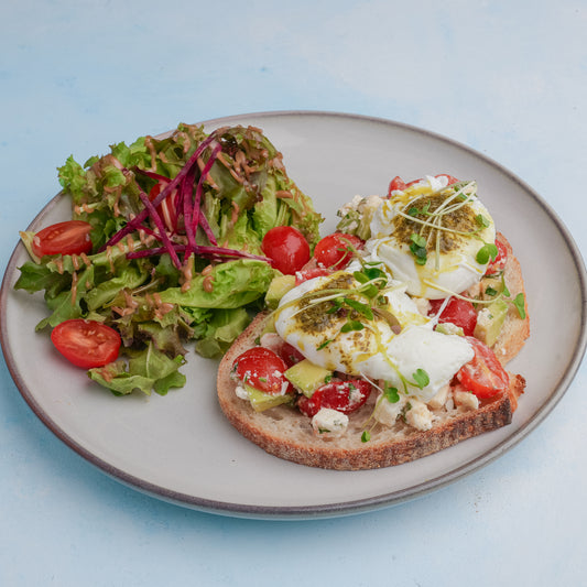 greek style poached eggs