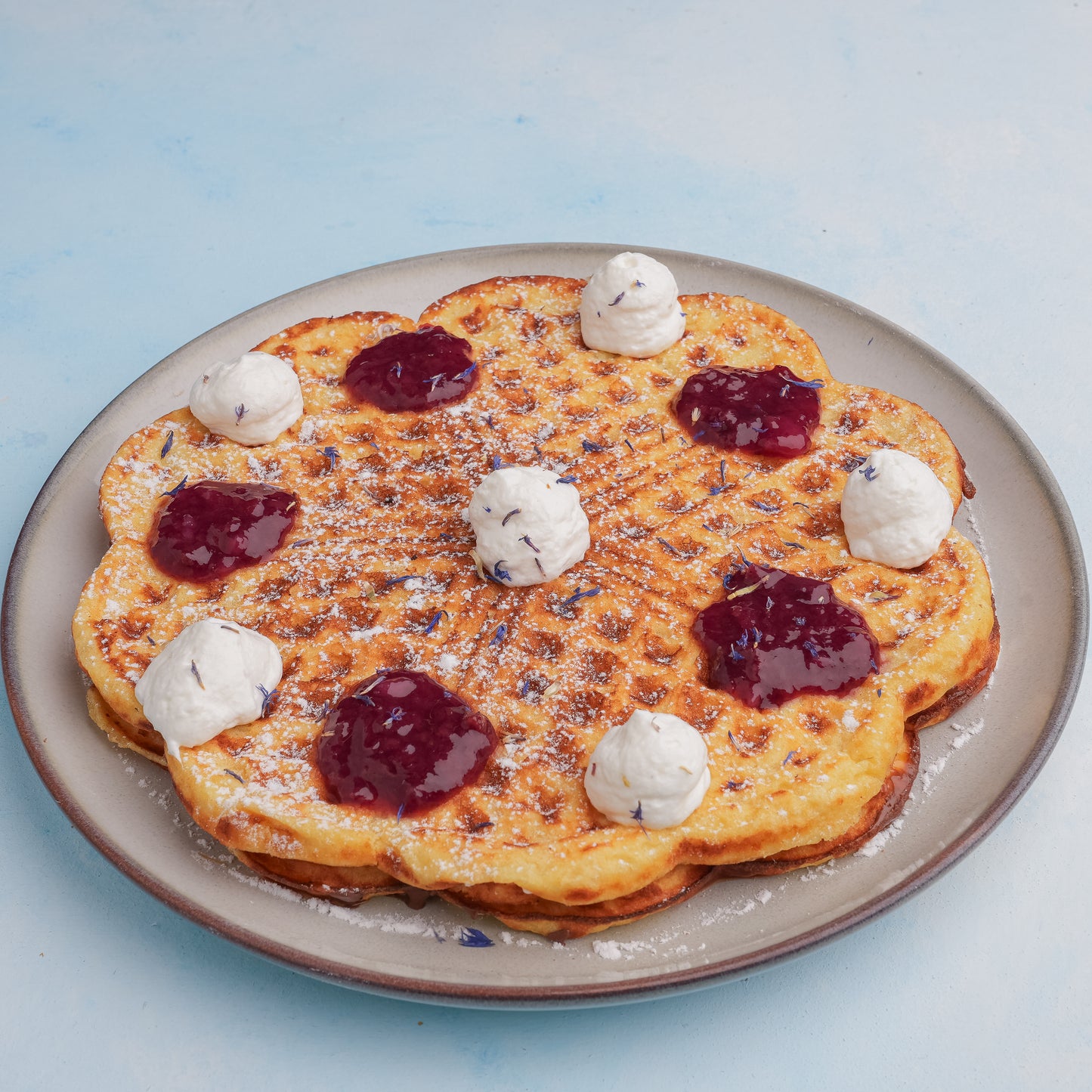 mixed berry waffle - half portion