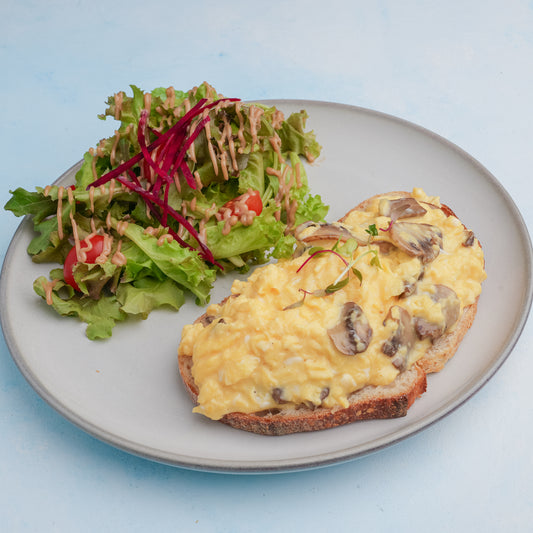 mushroom and cheese scramble