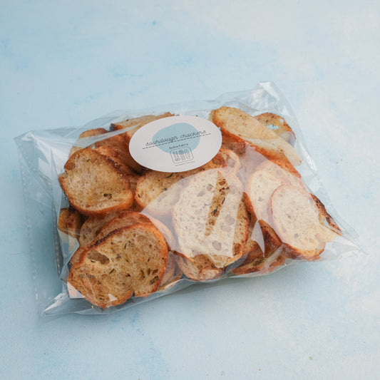 sourdough oregano crackers